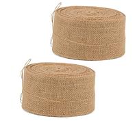 JAPCHET Lot de 2 rouleaux de ruban en toile de jute rustique de 8 cm - 15 m - Pour décoration de fête de mariage, de Noël
