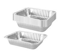 JAPCHET Lot de 20 plateaux en aluminium - 32 x 26 x 6 cm - Capacité de 3500 ml - Pour griller, rôtir et fêtes