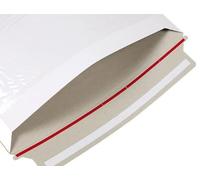 JAPCHET Lot de 200 enveloppes rigides en carton blanc de 25,4 x 15,2 cm avec fermeture auto-adhésive pour l'expédition de CD, photos, documents