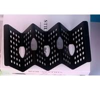 JAPCHET Lot de 24 supports à tacos, grands plateaux à tacos en plastique noir, chaque support creux pour 3 tacos, facile à nettoyer et à utiliser