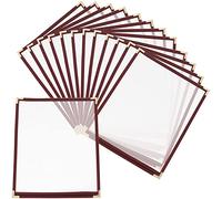 JAPCHET Lot de 30 protège-menus de 21,6 x 27,9 cm, une page à double couture, pour restaurant, café, dîner, bar