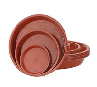 JAPCHET Lot de 30 soucoupes Rouges en Plastique pour Plantes d'intérieur ou d'extérieur 12 cm/18 cm/24 cm
