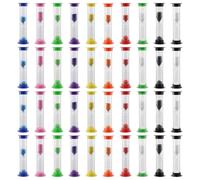 JAPCHET Lot de 40 Mini sabliers colorés de 3 Minutes, 10 Couleurs, Petits sabliers en Plastique pour la Cuisine, Le brossage des Dents, l'activité