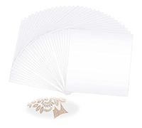 JAPCHET Lot de 50 feuilles de pochoir vierges en PET de 30,5 x 30,5 cm, feuilles d'acétate de 10 mm, grandes feuilles de papier Mylar pour la découpe au laser