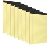 JAPCHET Lot de 8 blocs-notes juridiques jaunes A4, 100 pages, 21,6 x 29,6 cm, papier 80 g/m² pour la maison et le bureau