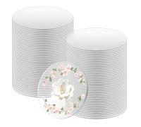 JAPCHET Lot de 80 disques ronds en acrylique transparent de 10 cm x 1,8 mm pour cadre photo, peinture, loisirs créatifs