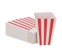 JAPCHET Lot de 96 boîtes à popcorn en papier rayé pour soirée cinéma, anniversaire, fête