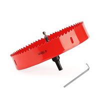JAPCHET Scie cloche bimétallique de 180 mm avec trou de maïs, foret pour couper le bois, les tôles de métal mou, le plastique, les panneaux de fibres