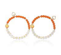 JAperol Lot de 2 bracelets Aperol et 2 cartes d'anniversaire Aperol avec enveloppe autocollante, décoration apérol, bracelet orange, pour petite amie, collègue, famille