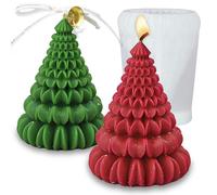 Japleed Moules en silicone 3D en forme d'arbre de Noël, origami pour moulage de résine époxy, bougies, savon, cire, béton, décorations de Noël uniques pour bricolage, artisanat, table, décoration