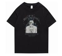 Japon Anime Monster T-Shirts Dr Kenzou Tenma Pattern Cotton Top Johan Liebert O-Neck T-Shirts Liebheart Naoki Urasawa Horror Manga Short Sleeve