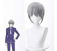 Japon Anime panier de fruits Tohru Souma Yuki Soma Kyo Cosplay Costume perruque fête cheveux + perruques casquette + n ° gris