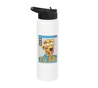 Japon Cheese Kawaii Grid Vaporwave Esthétique Anime Stainless Steel Insulated Water Bottle