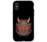 Japon Devil Hannya Masque Japonais Oni Yokai Oni Coque pour iPhone X/XS