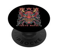 Japon Devil Hannya Masque Japonais Oni Yokai Oni PopSockets PopGrip Adhésif