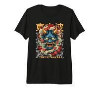 Japon Devil Hannya Masque Japonais Oni Yokai Oni T-Shirt Haut de Gamme