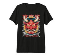 Japon Devil Hannya Masque Japonais Oni Yokai Oni T-Shirt Haut de Gamme