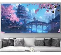 Japon Diamond Painting Paysage Diamond Painting XXL 100x200cm Broderie Diamant Kit Complet Activité Manuelle Adulte,5D DIY Cristal Strass Point de Croix Canevas Artisanat Adultes Decoration M-Y659