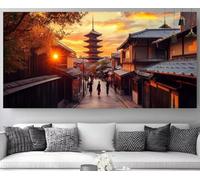 Japon Diamond Painting Paysage Diamond Painting XXL 60x120cm Broderie Diamant Kit Complet Activité Manuelle Adulte,5D DIY Cristal Strass Point de Croix Canevas Artisanat Adultes Decoration M-Y667