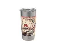 Japon Fleurs De Cerisier Art Japonais Japon Gobelet isotherme en acier inoxydable double paroi