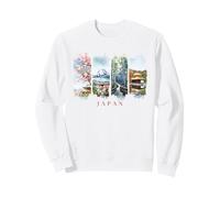 Japon Fleurs de Cerisier, pagodes et Fuji - Vacances Japon Sweatshirt