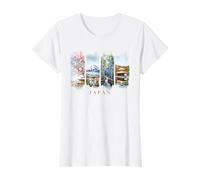 Japon Fleurs de Cerisier, pagodes et Fuji - Vacances Japon T-Shirt