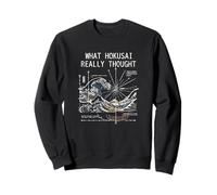 Japon Grande Vague Physique Hokusai Water Motion Maths Science Sweatshirt