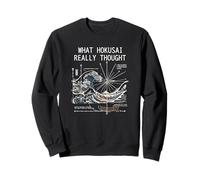 Japon Grande Vague Physique Hokusai Water Motion Maths Science Sweatshirt