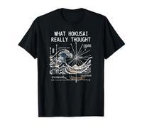 Japon Grande Vague Physique Hokusai Water Motion Maths Science T-Shirt