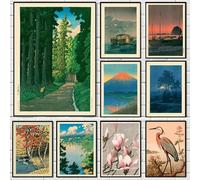 Japon Hasui Kawase arbre doublé route impressions sur toile Art asiatique lever du soleil et coucher du soleil affiches d'art murales pour salon moderne maison De WO-115-10