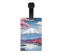 Japon Mount Fuji Impression Paysage PVC Étiquette de Bagage Poignet Étiquettes de Protection des Données pour Voyage pour un usage quotidien