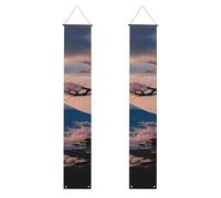 Japon Mount Fuji Paysage Impression Graduation Décorations Bannière Porche Panneau de Bienvenue Bannière pour Intérieur Extérieur