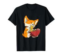 Japon Nouilles Ramen Chien Corgi Kawaii T-Shirt