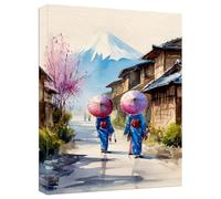 Japon Peinture par Numero Adulte, DIY Peinture par Numero Paysage Paint by Numbers Enfant Débutants, Kit Creatif Adulte avec Pinceaux Dessin Pigment Acrylique Decoration Maison Cadeau 40x50cm,Model131