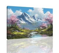 Japon Peinture par Numéros pour Adulte avec Cadre,Peinture Numero Adulte Mont Fuji Paint by Numbers Activité Manuelle Kit de Loisir Créatif DIY Numéro d'Art Complet, Decoration Chambre 60x80cm,kk-59