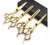 Japon Professional Import 440c coupe de cheveux ciseaux de coupe de cheveux en acier ciseaux de 6/7 / 7.5/8 / 9 pouces - ciseaux de coupe de cheveux spéciaux pour les coiffeurs (6 pouces 4 pièces-B)