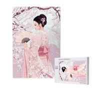 Japon Puzzle Femme 500 Pièces Adultes, DIY Puzzles Classiques Art avec Boîte d'emballage et Photos de Référence, Relaxation/Soulagement du Stress/Jeux Amusants, Creatif Cadeau pour Femme M-1340
