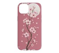 Japon Sakura Cerise Blossom Moon Bright Cast Coque pour iPhone 14 Plus