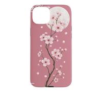Japon Sakura Cerise Blossom Moon Bright Cast Coque pour iPhone 15 Plus