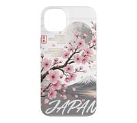 Japon Sakura Cerise Blossom Moon Bright Streetwear Coque pour iPhone 14 Plus