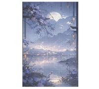 Japon Style Puzzle De 1000 Pièces en Bois pour Enfants Adultes, Puzzles en Matériau Recyclé De Qualité Supérieure 78×53cm