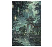 Japon Style Puzzle en Bois 1000 Pièces, DIY, Divertissement Créatif, Amusement Puzzles pour Adultes Et Enfants À Partir De 12 Ans, （78×53cm）
