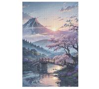 Japon Style Puzzle en Bois 1000 Pièces pour Adultes Et Enfants, Puzzles Impossible, Jeu De Patience Coloré, À Partir De 12 Ans （78×53cm）