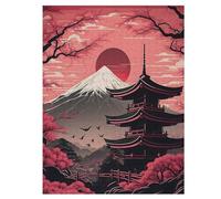 Japon Style Puzzles Adulte - Puzzle en Bois 500 Pièces - Challenge - Adultes Et Enfants Dès 12 Ans 55×41cm