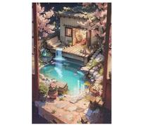 Japon Style Puzzles De 1000 Pièces pour Adultes Et Enfants Puzzle Impossible Jouets en Bois Jeu Stimulant （78×53cm）