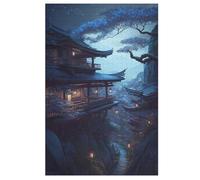 Japon Style Puzzles en Bois, De Décompression Puzzle, pour Adultes Enfants 1000 Pièces Jouets De Décompression 78×53cm