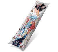 Japon Taie d'oreiller 60x180, Housses de Ccoussin de Positionnement Latéral Doux Resistant, Améliorer Sommeil Qualité Papillon Housse Coussin HD Double Face Impression pour Salon Chambre Lit,Model1332