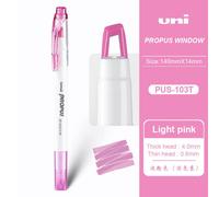 Japon Uni Surligneur Pus-103t Fenêtre Double Tête Surligneur Stylo Propus Compte À Main Prendre Des Notes À Usage Spécial Staacquering - Type Light Pink