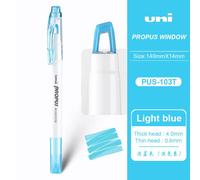 Japon Uni Surligneur Pus-103t Fenêtre Double Tête Surligneur Stylo Propus Compte À Main Prendre Des Notes À Usage Spécial Staacquering - Type Light Blue