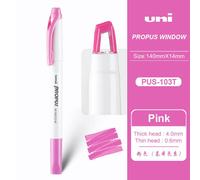 Japon Uni Surligneur Pus-103t Fenêtre Double Tête Surligneur Stylo Propus Compte À Main Prendre Des Notes À Usage Spécial Staacquering - Type Rose